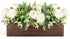 Dahey Centerpiece Table Decorations for Dining Room, Farmhouse Table Decor Wood Tray with 3 Artificial Flowers, 14.1" x