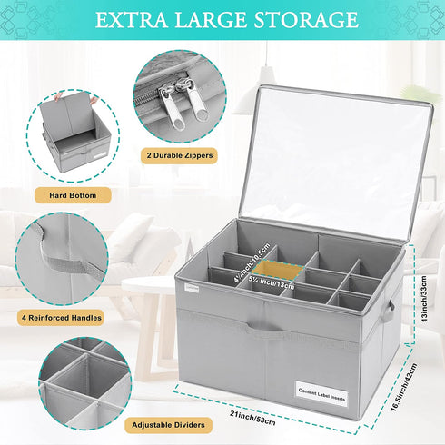 Closet, 16 LUVHOMEE Shoe Organizer for Fits Pairs, Large Shoe Box Storage Containers, Clear Foldable Shoe Storage Bins
