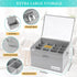 Closet, 16 LUVHOMEE Shoe Organizer for Fits Pairs, Large Shoe Box Storage Containers, Clear Foldable Shoe Storage Bins