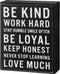 Be Kind Wooden Box Signs - Inspirational Desk Decor with Positive Quotes for Office