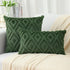 Soft Faux Fur Throw Pillow Covers 18x18, Plush Decorative Pillow Covers with 3D Diamond Pattern - Set of 2