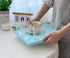 11 Inch Blue Square Plastic Tray - Organizer Tray for Bathroom Vanity, Dresser, Coffee Table, Nightstand | Decorative