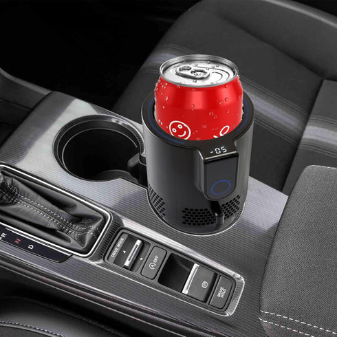 2 1 Car Cup Heater,Portable Warmer and Colder Auto Car Cup, LED Smart in Coffee Cup, Practical Car Refrigerator Cooler