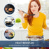 HOTEC Heat Resistant Large Silicone Cooking Spoon, Solid Slotted Spoons for Kitchen