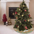 NGFF Beach Coral Christmas Tree Skirt with Cute Santa and Snowman Dolls Design, Gorgeous Xmas Decoration