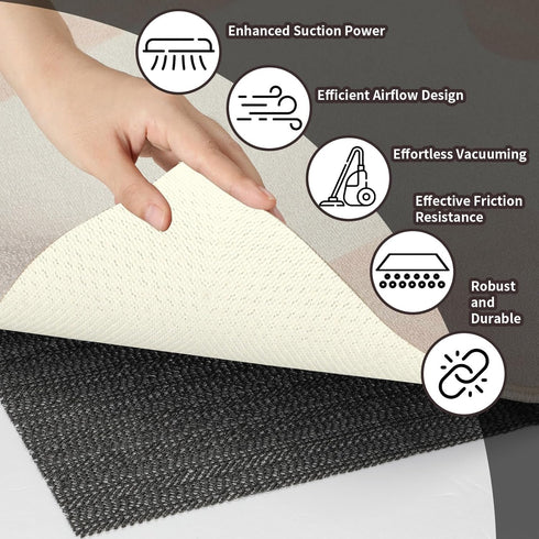 PureFit 5x8 Rug Pad Gripper for Hardwood Tile Floors, Anti-Slip Dual Dense Non-Slip Rug Pads for Carpet Mats