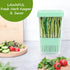 2 Pack 3 Fresh Herb Keeper for Refrigerator, Clear BPA-Free Herb Saver, Storage Container for Cilantro, Parsley, Thyme