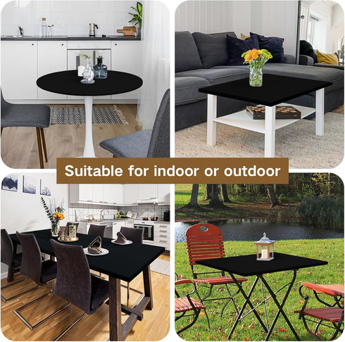 24 Inch Small Round Fitted Table Cover Cocktail Table Topper Cap Elastic Tablecloth Stretch Spandex Tables Cloth