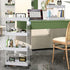 SPACEKEEPER Slim Rolling Storage Cart - 4 Tier Bathroom Organizer Mobile Shelving Unit for Kitchen, Laundry, Gray