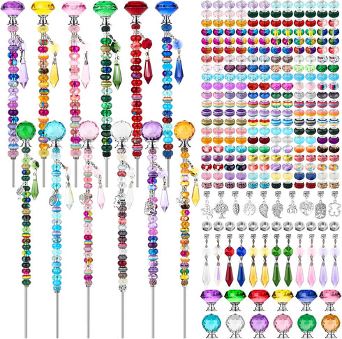 UFU 310Pcs DIY Fairy Wand Beaded Garden Stakes Kit, Fairy Wands Kit