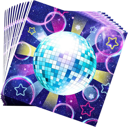 Blue Orchards Roller Skating Party Plates and Napkins (52 pieces for 20 Guests) - 90s Party Supplies, Skate Party