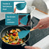 E-far Blue Silicone Cooking Utensils Set, 10-Piece Kitchen Tools with Wooden Handle for Nonstick Cookware, Heat