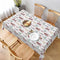 AGAYNA Christmas Tablecloth Rectangle 60x104 Inch Colorful Red Green Christmas Tree Table Cloth,Stain