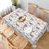 AGAYNA Christmas Tablecloth Rectangle 60x104 Inch Colorful Red Green Christmas Tree Table Cloth,Stain