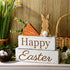 5PCs Easter Decorations: Happy Rustic Easter Wooden Bunny Carrot Table Signs, Cute Carrots Bunny Shaped Holiday Home