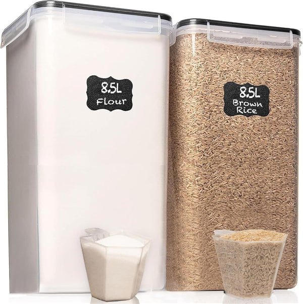 WHITE FEATHER SUPPLIES 8.5L/287Oz Extra Large Airtight Food Storage Containers (2 PC)