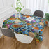 Starfish Shell Tablecloth, 54x54 Square Polyester Washable Wrinkle Free Dinner Tablecloth for Kitchen Dining Room