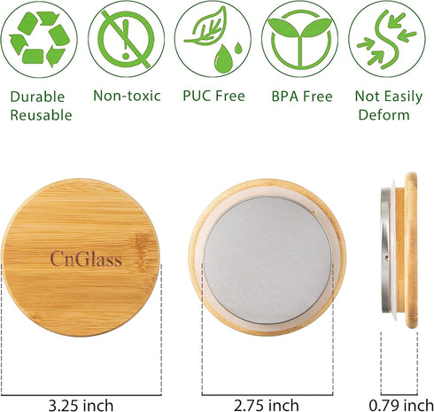 CNGLASS Bamboo Lid for Cnglass Teapot 30.4oz/40.6oz/50.7oz by CNGLASS