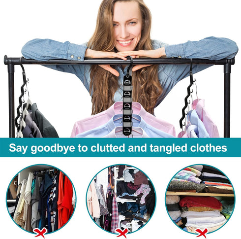 Closet Organizers and Storage,Upgraded Organization and Storage Clothes Hanger,12 Pack College Dorm Room Essentials,Sturdy Closet Organizer Home Essentials Space Saving Hangers for Thick Clothe by JIAYIISHU