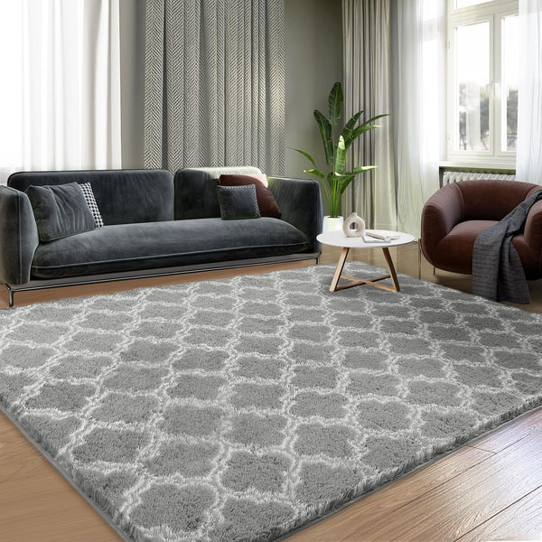 Shag Area Rug 5x7 Feet, Extra Soft High Pile Indoor Carpet for Living Room, Bedroom, Kids Room Decor