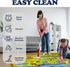 5x7ft Nayoroom Wildlife Park Play Rug - Kids Carpet with Animals Words Design, Non-Slip Faux Wool Educational Rug