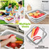 Space Saving Collapsible Cutting Board, 3 in 1 Multifunction Dish Tub with Draining Hole for Camping