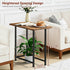 MISSLO Narrow End Table Living Room with Large Tabletop, Sofa Couch Side Table Bedroom Slim Nightstand for Small Space