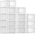 SONGMICS Shoe Boxes, Pack of 12 Shoe Storage Organizers, Stackable Clear Plastic
