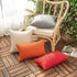Woaboy Set of 2 Red Outdoor Throw Pillow Covers, Decorative Farmhouse Linen Cushion Cases for Living Room 12x20 inch