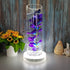 LARDUX 6 Inch Round LED Light Base Display Pedestal Stand for 3D Crystal Cube Glass Art - USB or Battery Powered
