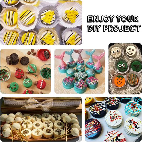 Actvty Round Chocolate Covered Cookie Molds, 3 Pcs Cylinder Silicone Molds for Candy, Cakes, Jelly