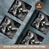 3dRose CST_173001_3 Baby Raccoon Black and White Digital Image Ceramic Tile Coasters - Set of 4