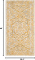 SAFAVIEH Evoke Collection Accent Rug - 2'2" x 4', Ivory & Gold, Shabby Chic Design, Easy Care