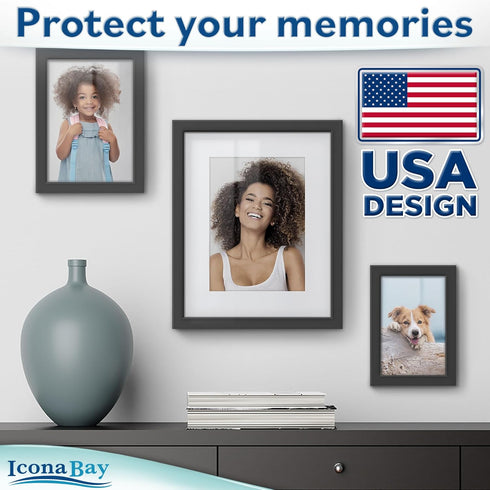 Icona Bay 4x6 Picture Frame Glass Replacement (4 x 6, 2 Pack) - Real Glass Cover for 4x6 Inches Photos