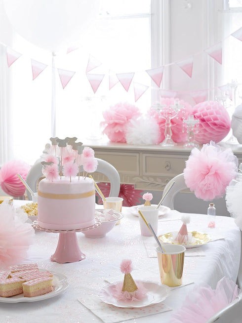 1st 180 cm 120 cm Talking Tables Pink And Gold Party Supplies | Pink Paper Table Cloth | Great For Baby Shower, Girls
