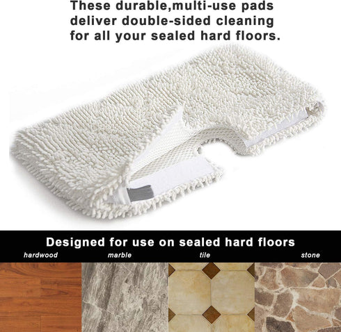 3 Pack S3501 S3601 Steam Pocket Mop Pads for Shark S3500 Series, Washable Compatible with S3501 S3601 S3550 S3901