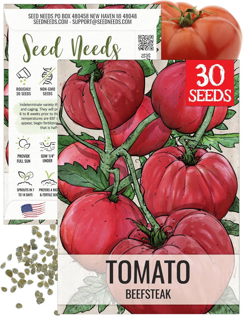 Seed Needs Tomato Seeds for Planting Indeterminate True Beefsteak Tomatoes - Non-GMO