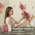 300gsm 3D Set 6) Large Paper Flowers Wall Decor for Baby Girl Nursery (Pre-Assembled) - Pearlized Cardstock Roses