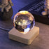 Facmogu Wooden LED Lights Display Stand, Multicolor Premium Rubber Wood, 6 LED for Selenite Tower and 3D Laser Crystal