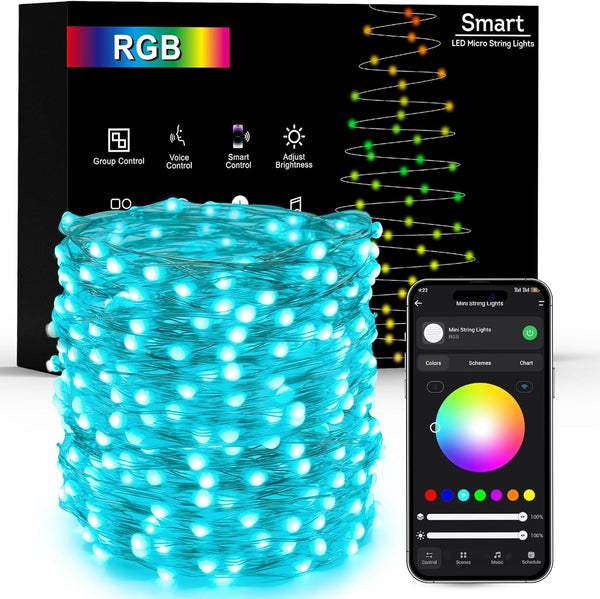 Brizled Smart Fairy Lights, 66FT 200 LED St. Patrick's Day Green String