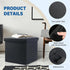 2 Pack, 13x12x12 Inches 260 lb, LotFancy Storage Ottoman, Foldable Foot Rest Stool, Small Leather Bench with Storage