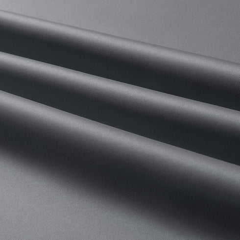DUALIFE Solid Blackout Curtains for Bedroom, 72 Inches Long Room Darkening Grey Grommet Draperies for Living Room