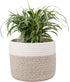Woven Cotton Rope Plant Basket for 8" Flower Pot - Small Storage Organizer (H7.5 x W8.5)