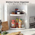 2-Tier Countertop Counter Vtopmart Bathroom Organizer, Vanity Dresser Tray Shelf for Skincare, Perfume, Makeup, Silver
