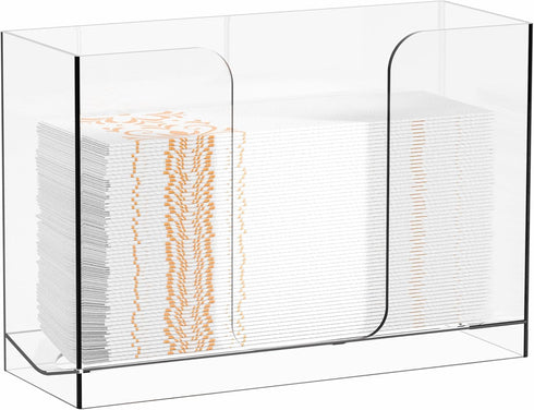 Cq acrylic Multifold Paper Towel Dispenser & Box for Bathroom,Home,Counter Top and