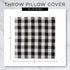 DII Decorative Square Throw Pillow Cover Collection, Cotton, Machine Washable, 18x18, Gray Gingham, 4 Piece