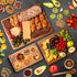HAONEYS Set 3 Wood Cutting Boards of for Kitchen, Large Wooden Cutting Board with Juice Groove, Charcuterie Board