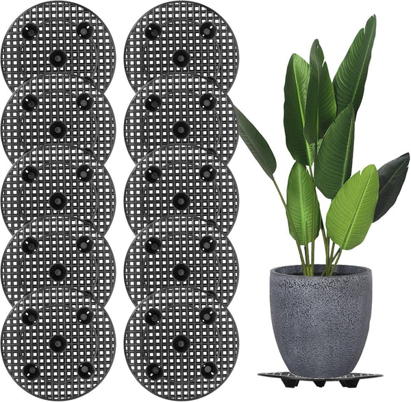 ZYNERY 10 PCS Plant Level Pot Elevator, Planter Stands for Outdoor Plants, Pot Saucers, Indoor Plant Risers, 11.8in