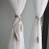 Valea Home 2 Pieces Creative Curtain Tiebacks Clips, European Style Custom Made Holders, Beige