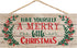 Have Yourself a Merry Little Christmas Hanging Sign, 5 x 10 Wood Plank Design